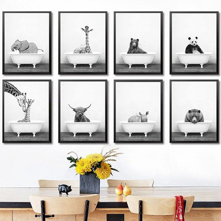 Animaux baignoire