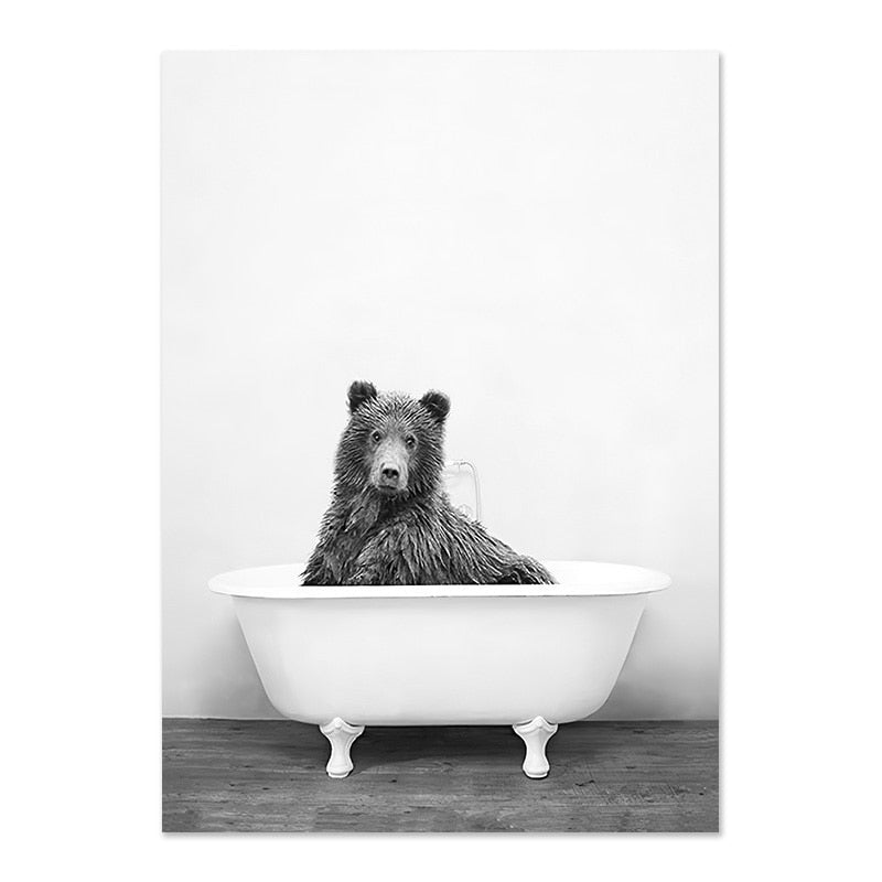 Animaux baignoire