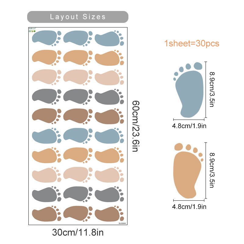 Stickers muraux Pieds de bébé