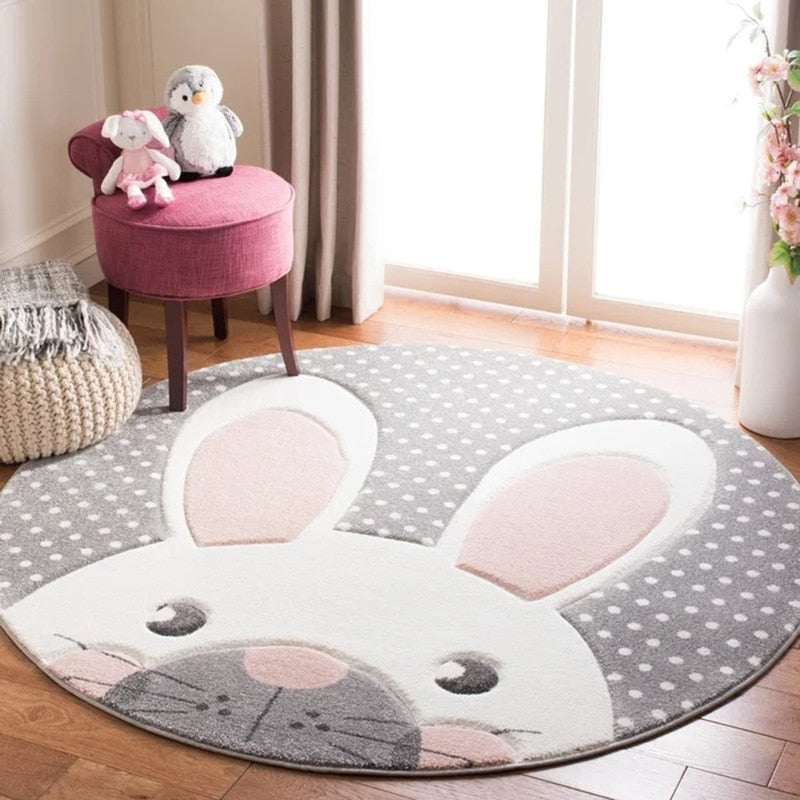 Tapis lapin gris