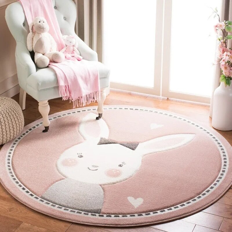 Tapis lapin rose